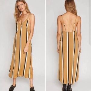 Yellow Striped Amuse Society Maxi Dress